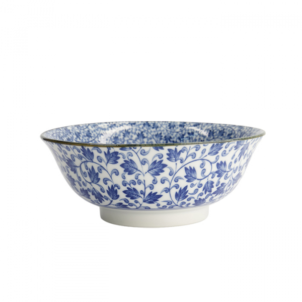 TDS, Ramen Bowl, Hana Blue Mixed Bowls, Ø 20.5 x 8 cm 1200 ml, Karakusa - Item No. 16539