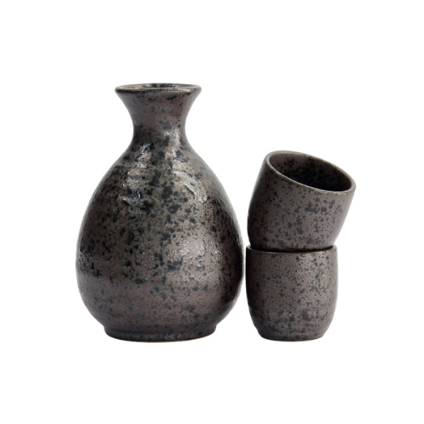 TDS, Sake Set 1:2, Kuro Tetsusabi, Item nr.16544