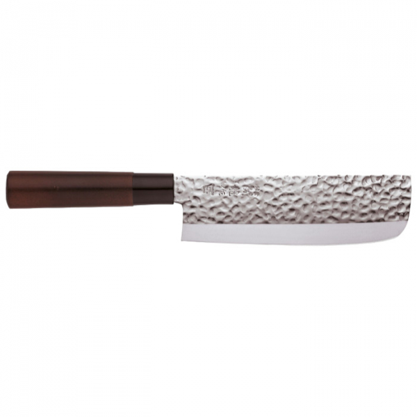 Stainless Steel Cooking Knife Nakkiri 165mm Hammered Style at g-HoReCa 