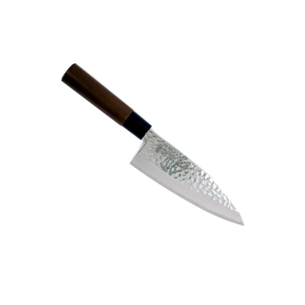 Deba Knife (Carving Knife) Hammered Style, Stainless Steel, Blade 15 cm, Item No. 16608