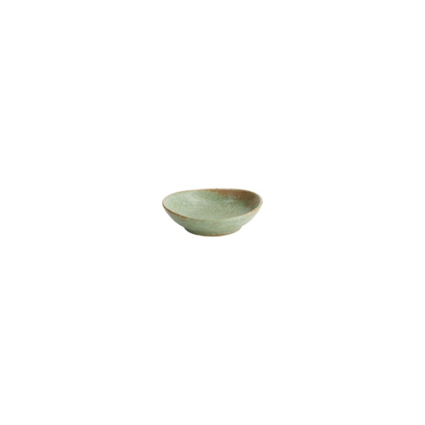 Oval Sauce Dish Vert Sauge Green, Stoneware, 8.3 × 2.3 cm, Item No. 16662