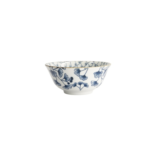 TDS, Reisschale Flora Japonica Ivy Blau/Weiß, Porzellan, Ø 14,8 × 7 cm, 500 ml, Art.-Nr. 16704