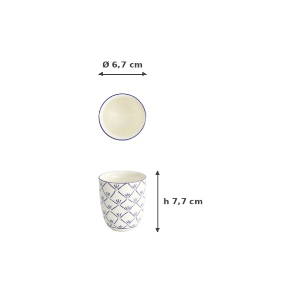 Tea Cup Flora Japonica Maple Blue, Porcelain, Ø 6.7 × 7.7 cm, 170 ml, Item No. 16725