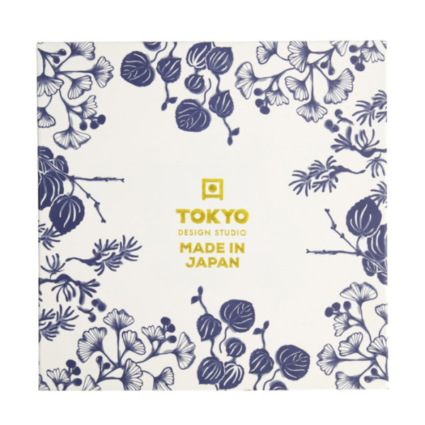 Plate Set Flora Japonica Blue/White in a gift box, 4 pcs., Porcelain, Ø 25.7 × 3 cm, Item No. 16853