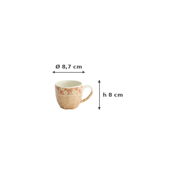 Mug Handmade Pink, Ø 8.7 × 8 cm, 300 ml, Item No. 16861
