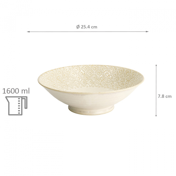 TDS, Noodle Bowl, Mixed Bowls Ohachi, Grey, Ø25.4x7.8cm 1600ml, Item No. 16865