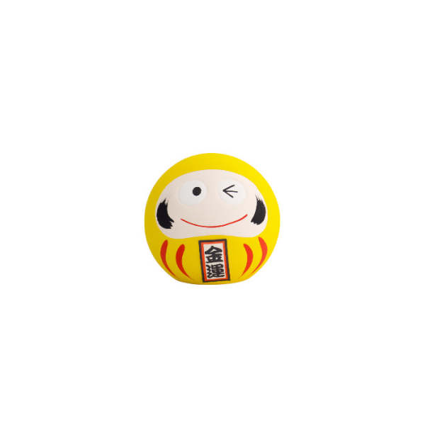 TDS, Lucky Charm Daruma, Decoration, Yellow, Ø 6x6x6cm - Item No.16911