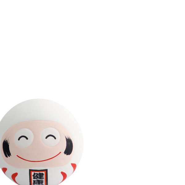 TDS, Glücksbringer / Lucky Charm Daruma, Dekoration, Weiß, Ø 6x6x6cm - Art Nr: 16913