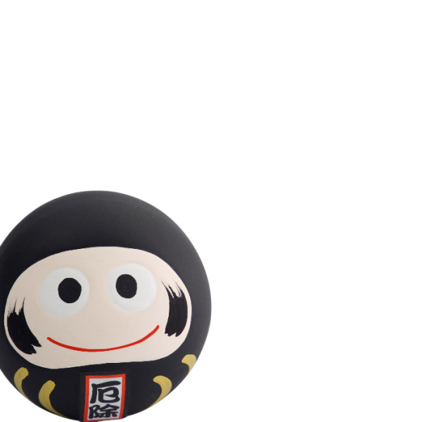 TDS, Lucky Charm Daruma, Decoration, Black, Ø 6x6x6cm - Item No.16916