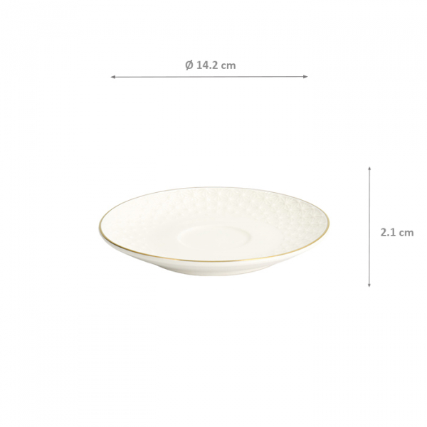 TDS, Saucer, Nippon White, Ø 14.2 x 2.1 cm, Stars - Item No. 16951