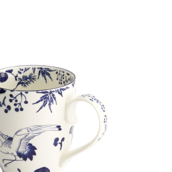 Mug Flora Japonica Crane Blue, Porcelain, Ø 8.5 × 10.2 cm, 380 ml, Item No. 16973