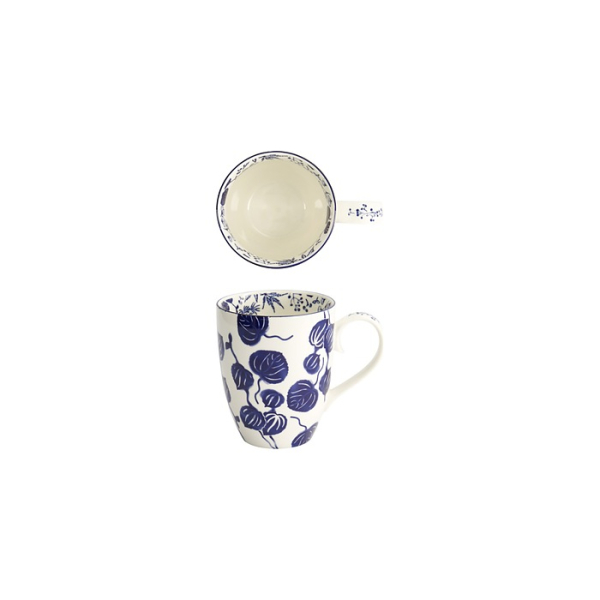 Tokyo Design Studio Mug Flora Japonica Ivy Blue, Porcelain, Ø 8.5 × 10.2 cm, 380 ml
