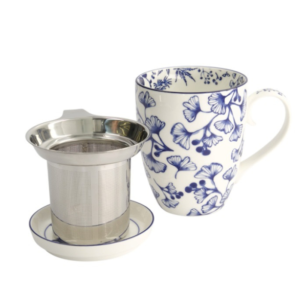 Tasse Flora Japonica Ginkgo Blau in Geschenkbox, Porzellan, 380 ml, Art.-Nr. 16976