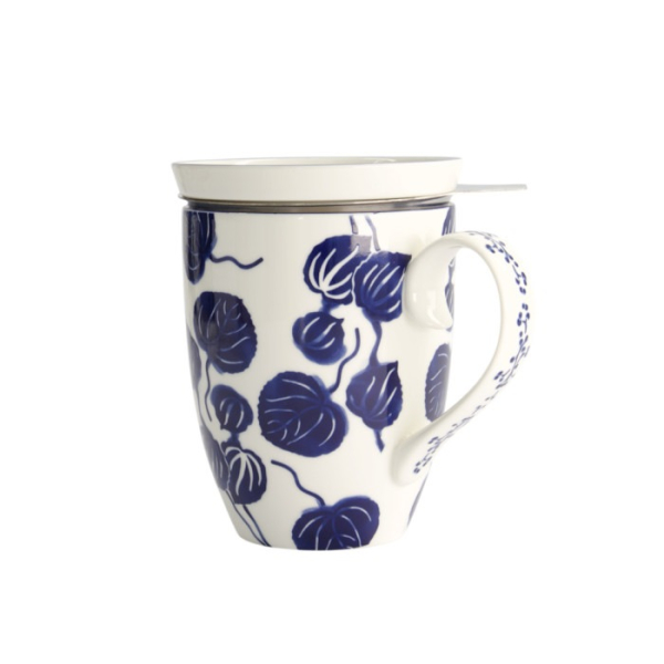 Mug Flora Japonica Ivy Blue in Gift Box, Porcelain, 380 ml, Item No. 16979