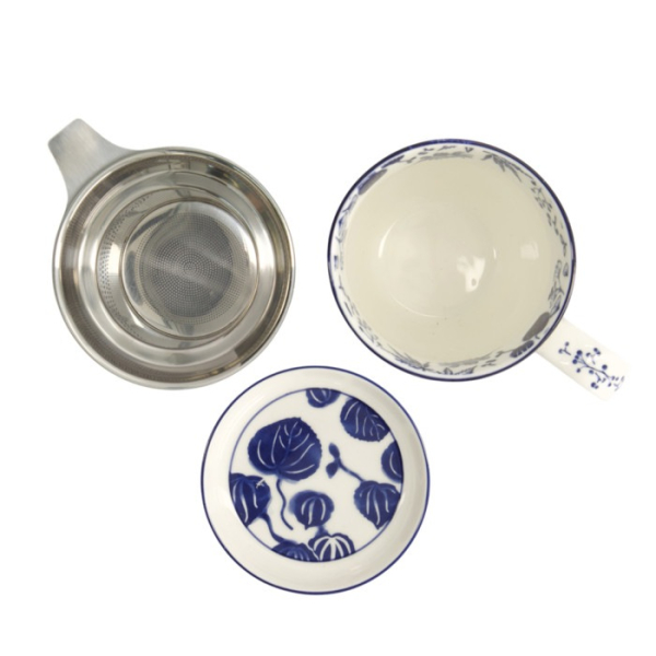 Mug Flora Japonica Ivy Blue in Gift Box, Porcelain, 380 ml, Item No. 16979