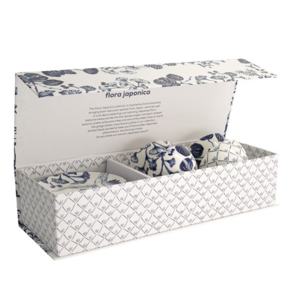 Tokyo Design Studio Cup and Saucer Set Flora Japonica Blue in a gift box, 8 pcs., Porcelain, 250 ml