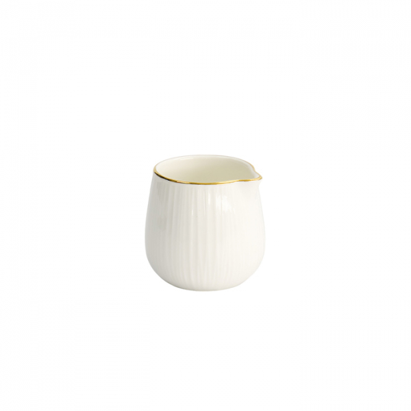 TDS, Milk Jar, Nippon White, Lines, 5.5 x 5.7 cm 100 ml - Item No. 16986