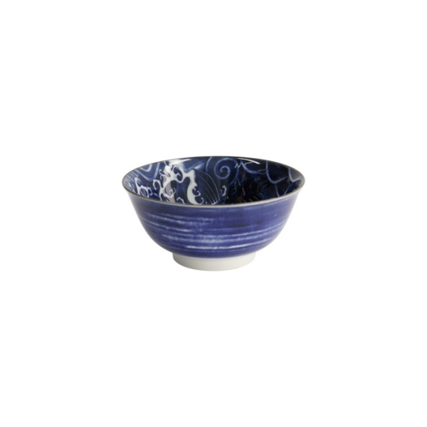 Reisschale Japonism Carp Blau, Porzellan, Ø 15 × 7 cm, 500 ml, Art.-Nr. 17106
