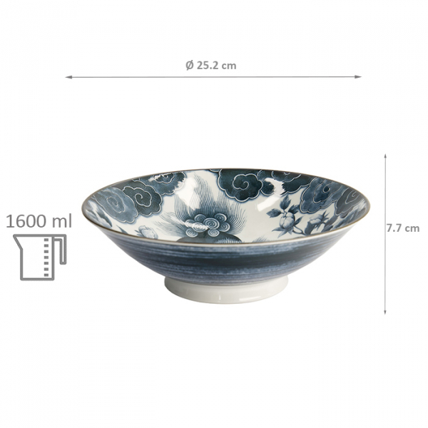 TDS, Japonism, Bowl, Darkgrey, Ø 25.2 x 7.7 cm, Lion - Item No: 17120