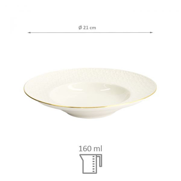 TDS, Pasta Plate, Nippon White, Stripes, Ø 21 x 8 cm 160 ml, Item Nr. 17144