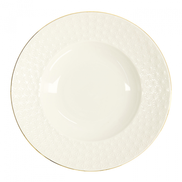 TDS, Pasta Plate, Nippon White, Stars, Ø 25.8 x 5 cm 300 ml - Item No. 17146