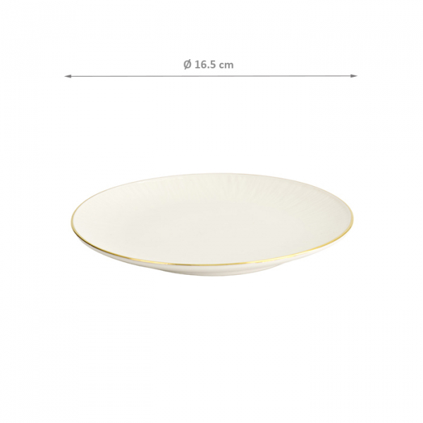 TDS, Plate, Nippon White, Lines, Ø 16.5 cm - Item No. 17156