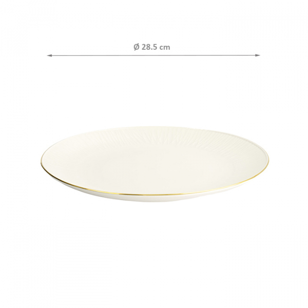 TDS, Plate, Nippon White, Lines, Ø 28.5 cm - Item No. 17160