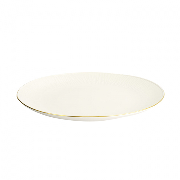 TDS, Plate, Nippon White, Lines, Ø 28.5 cm - Item No. 17160