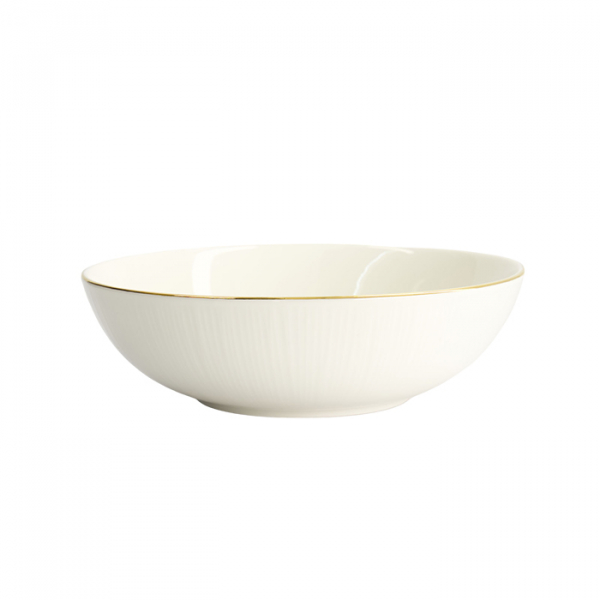 TDS, Bowl, Nippon White, Lines, Ø 21 x 6.3 cm - Item No. 17164