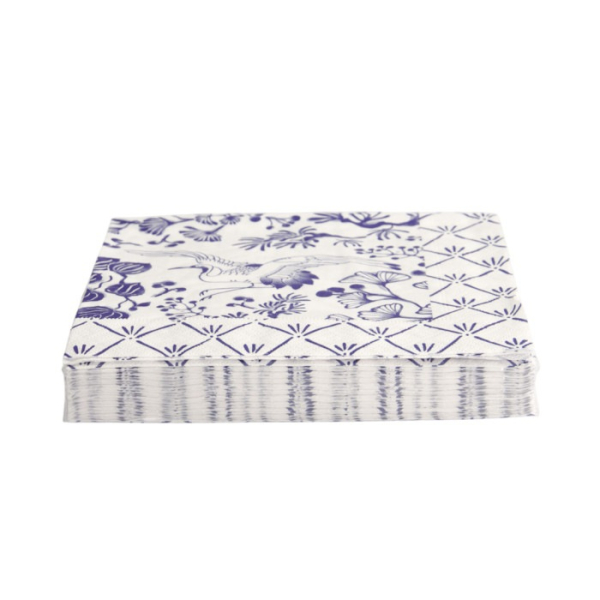 Napkins Flora Japonica Blue/White, 20 pcs., Paper, 33 × 33 cm, Item No. 17278