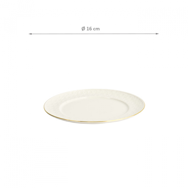 TDS, Plate, Nippon White, Stripes, Ø 16 cm - Item No. 17281