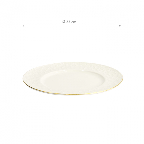 TDS, Plate, Nippon White, Stars, Ø 23 cm - Item No. 17283