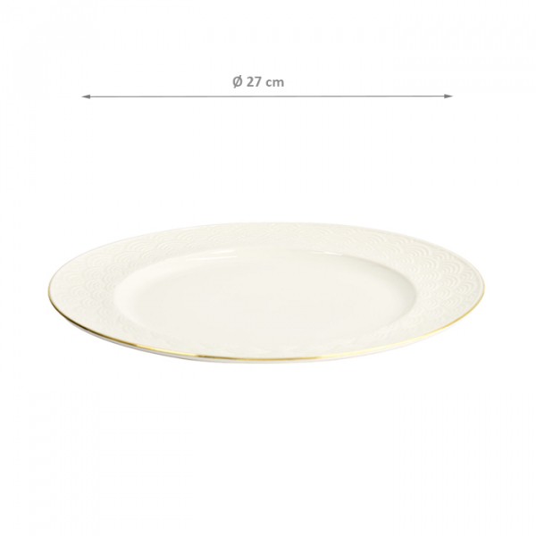 TDS, Plate, Nippon White, Waves, Ø 27 cm - Item No. 17290