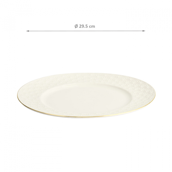 TDS, Plate, Nippon White, Stars, Ø 29.5 cm - Item No. 17291