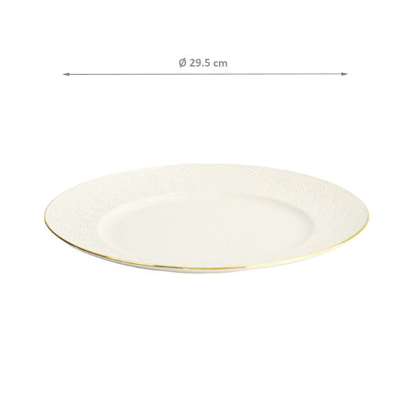 TDS, Plate, Nippon White, Waves, Ø 29.5 cm - Item No. 17294