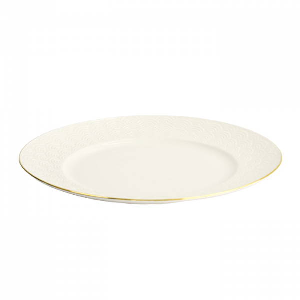 TDS, Plate, Nippon White, Waves, Ø 29.5 cm - Item No. 17294