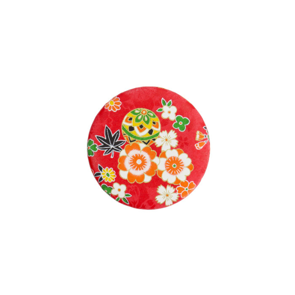 TDS, Tea Container S.S., 7.4x15.5cm, 200gr, Red Flower, item No.: 17321