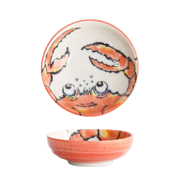 Tokyo Design Studio Sauce Bowl Seafood Crab Red, Porcelain, Ø 9.5 × 3 cm, 150 ml
