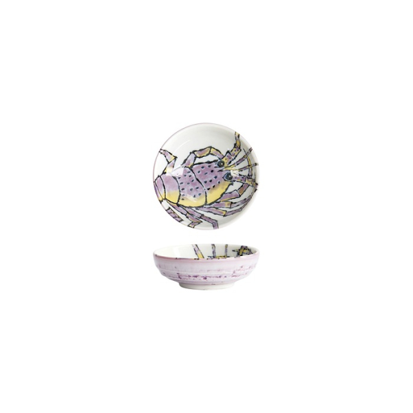 Tokyo Design Studio Sauce Bowl Seafood Lobster Purple, Porcelain, Ø 9.5 × 3 cm, 150 ml