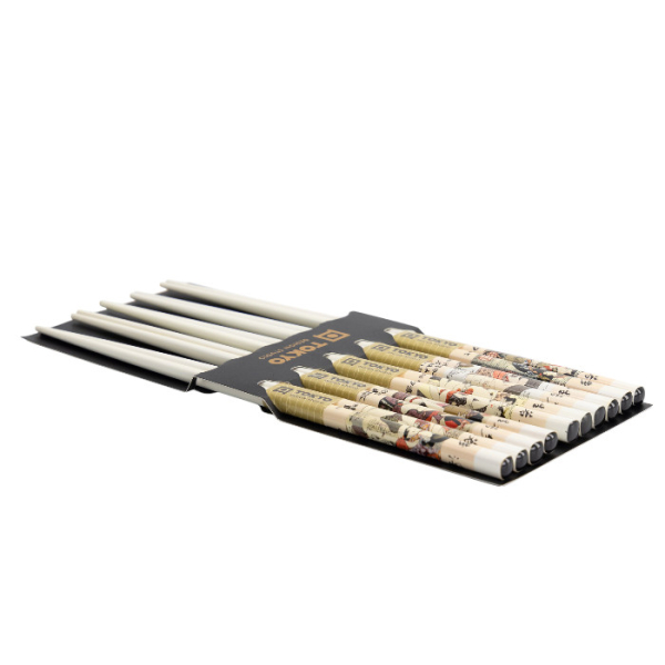 TDS, Chopstick Set, Erotic Shunga White A3, Kitchenware, 5 pair, 22 cm, Item No. 17917