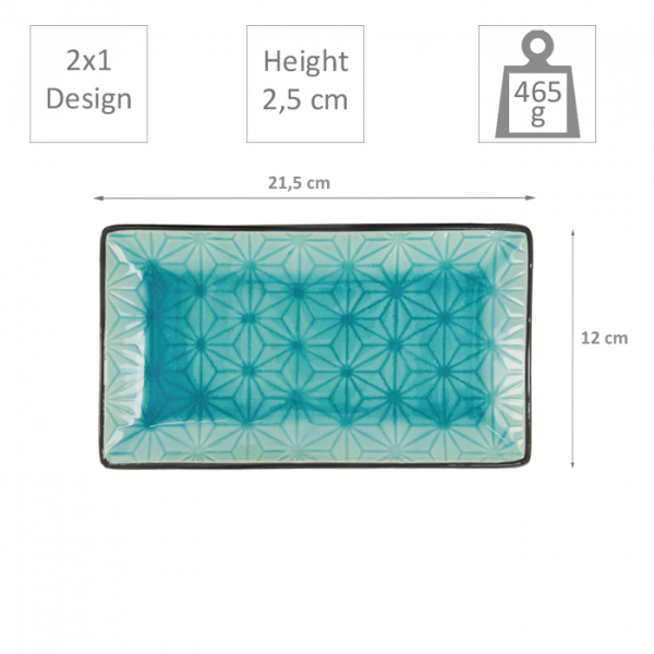 Glassy Turquoise Sushi Set bei g-HoReCa (Bild 4 von 7)