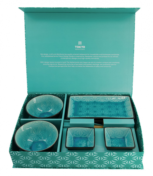 Glassy Turquoise Sushi Set bei g-HoReCa (Bild 1 von 7)