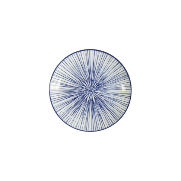 Plate Nippon Blue Lines Blue/White, Porcelain, Ø 16 × 2 cm, Item No. 17952