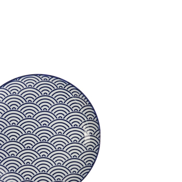 Plate Nippon Blue Waves Blue/White, Porcelain, Ø 20.6 × 2.2 cm, Item No. 17954