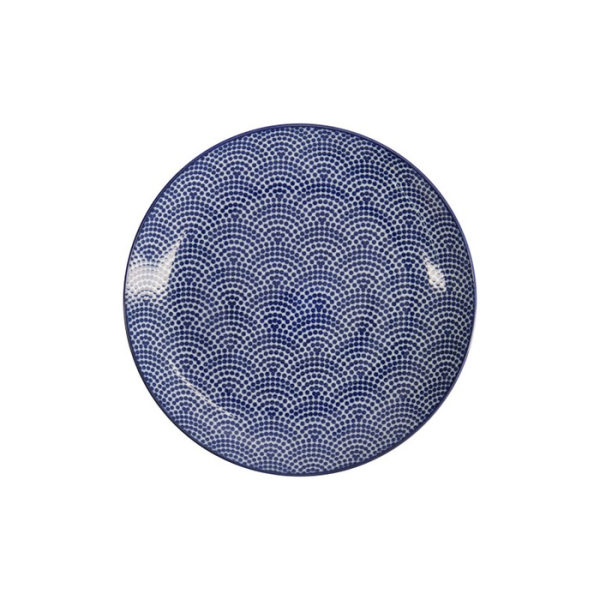 Plate Nippon Blue Dots Blue/White, Porcelain, Ø 20.6 × 2.2 cm, Item No. 17955