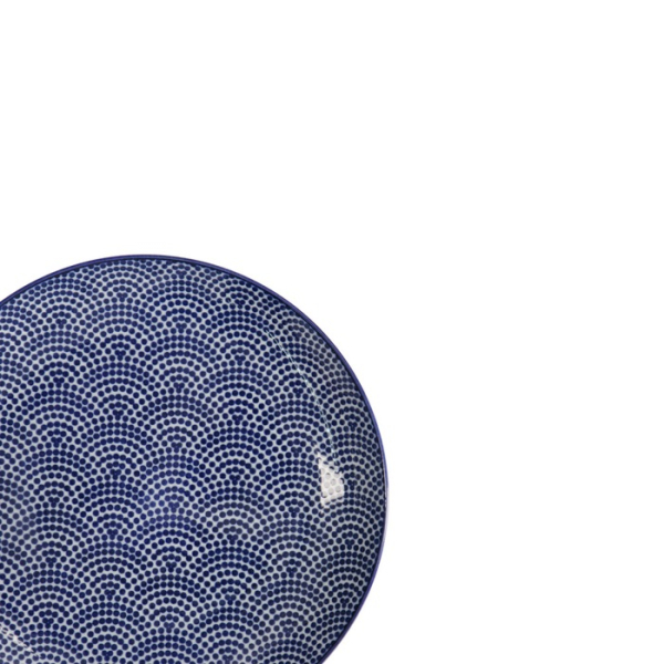 Plate Nippon Blue Dots Blue/White, Porcelain, Ø 20.6 × 2.2 cm, Item No. 17955