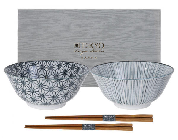 Nippon Black Geschenkset 2 Schale mit Essstäbchen bei g-HoReCa (Bild 1 von 4)