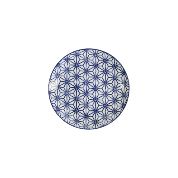 Plate Nippon Blue Stars Blue/White, Porcelain, Ø 16 × 2 cm, Item No. 17972