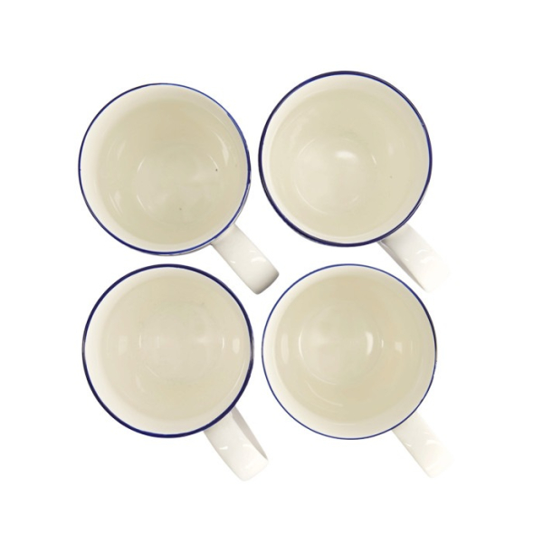 Mug Set Nippon Blue Blue/White in a gift box, 4 pcs., Porcelain, Ø 8.5 × 10.2 cm, 380 ml, Item No. 17989