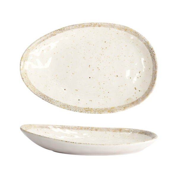 Tokyo Design Studio Ovaler Teller Weiß, Melamin, 28,4 × 19 × 5,1 cm
